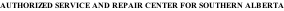 AUTHORIZED SERVICE AND REPAIR CENTER FOR SOUTHERN ALBERTA